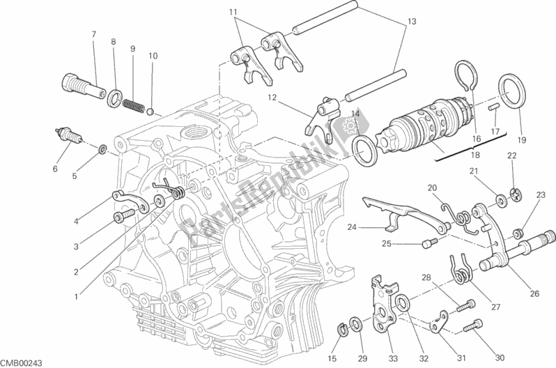 Alle onderdelen voor de Schakelmechanisme van de Ducati Sportclassic Sport 1000 S 2009